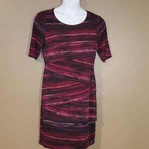 Burgandy/black bandage style dress nwt
